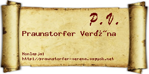 Praunstorfer Veréna névjegykártya